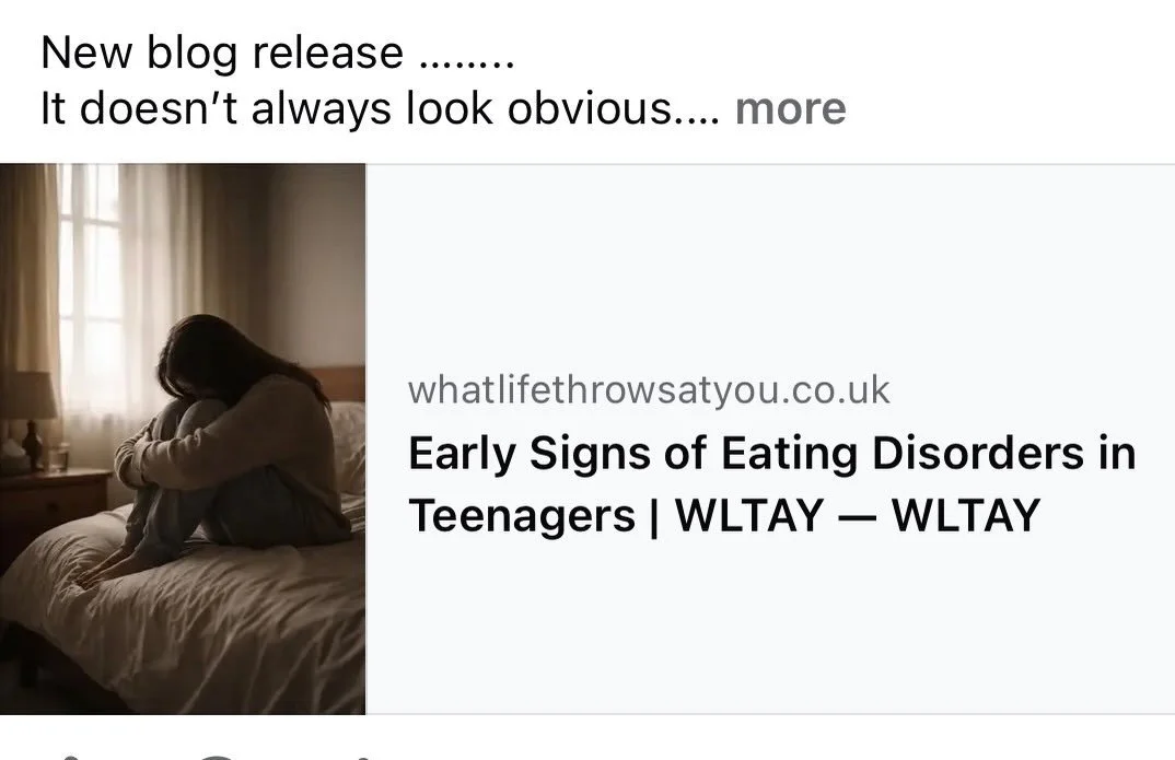 New blog release &hellip;&hellip;..
It doesn&rsquo;t always look obvious.

A skipped meal.
A change in mood.
A feeling you can&rsquo;t quite explain.

I&rsquo;m sharing this from my own experience as a parent.
Because recognising the early signs matt