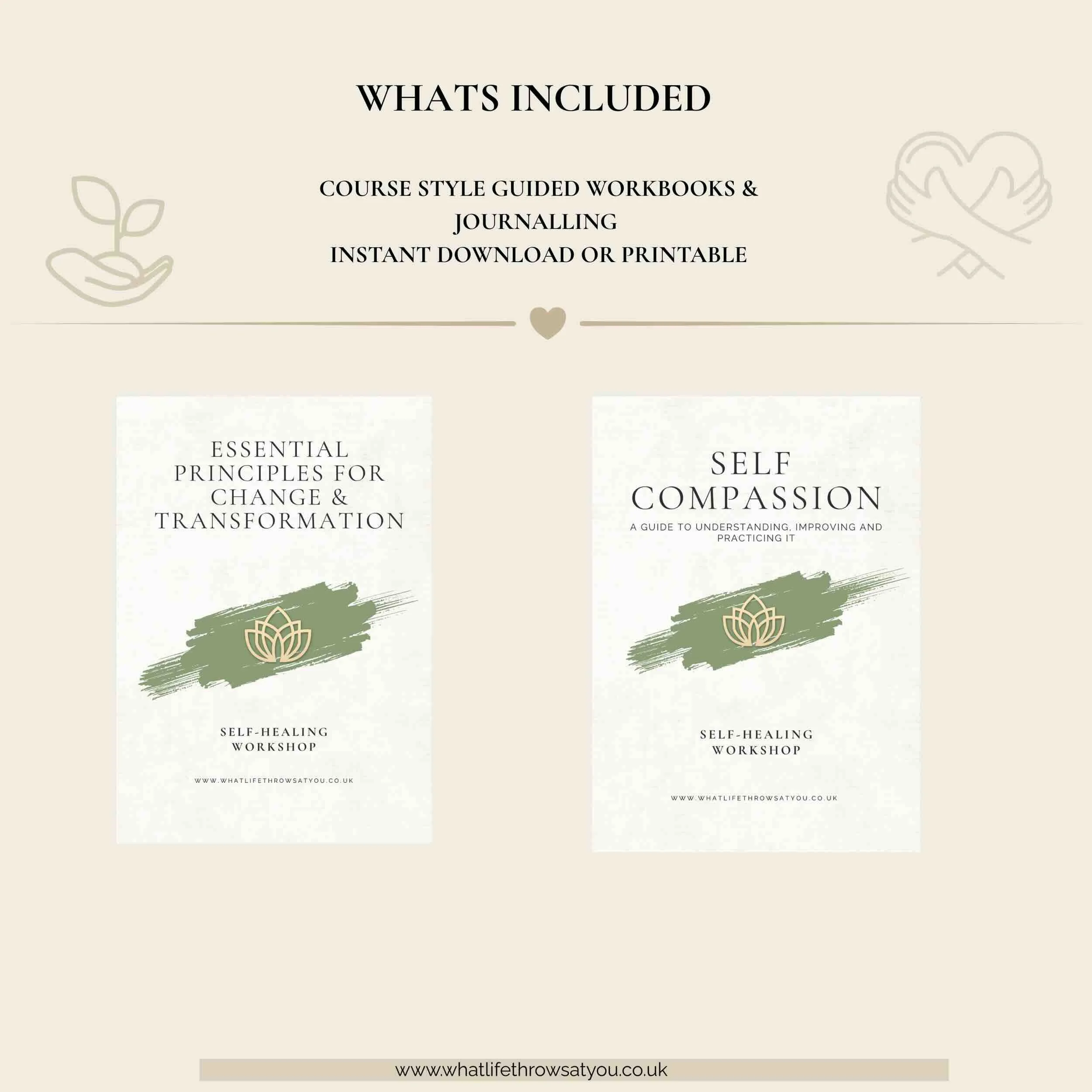 Self compassion digital download workbook whats included page.jpeg