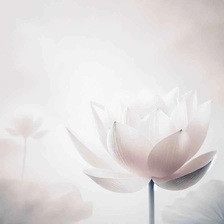 a pale neutral colour lotus flower image