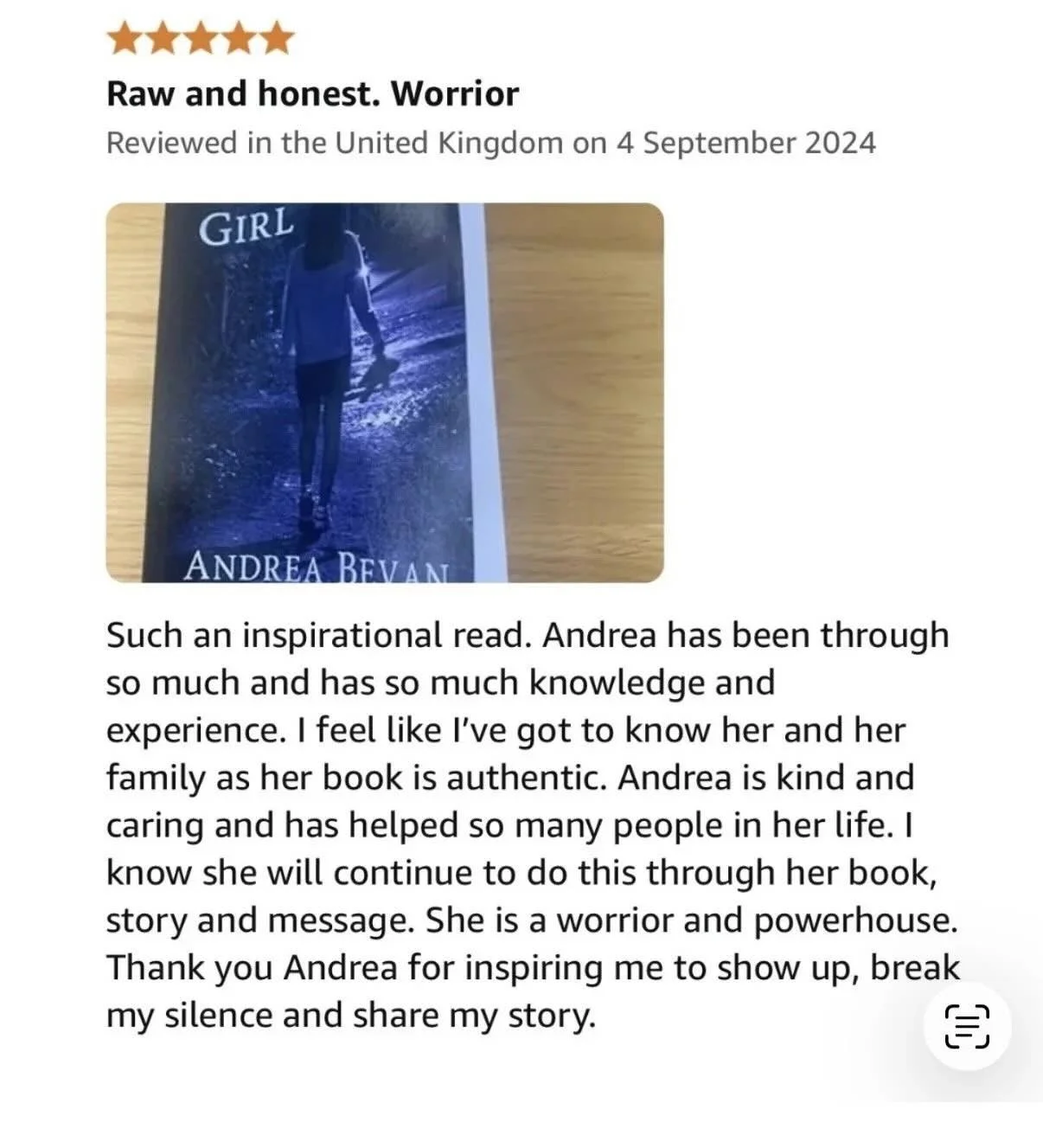 Book Sacrificial girl 5 start review on amazon text with review .jpeg