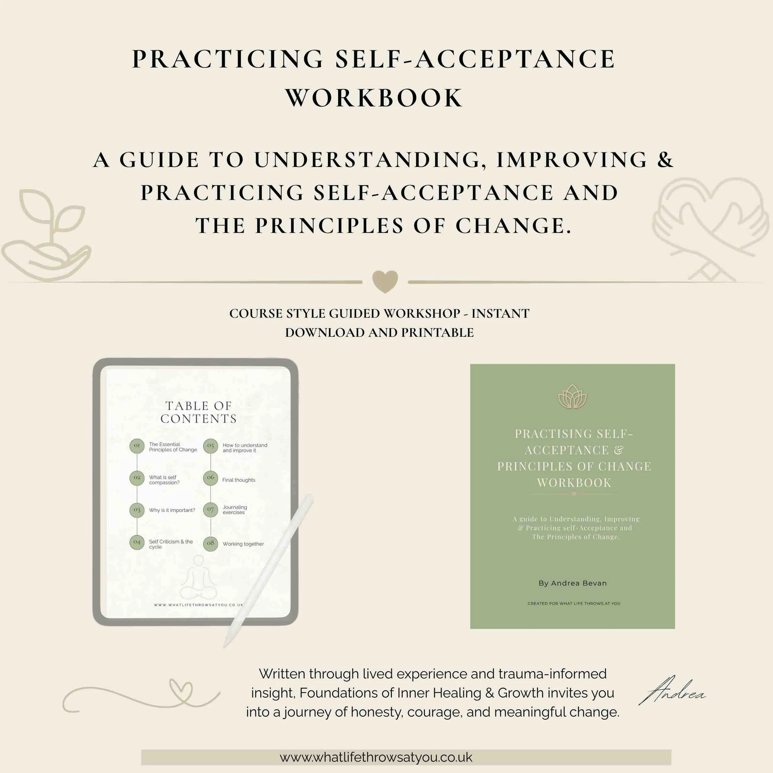 Practicing Self-Acceptance & Principles of Change Workbook