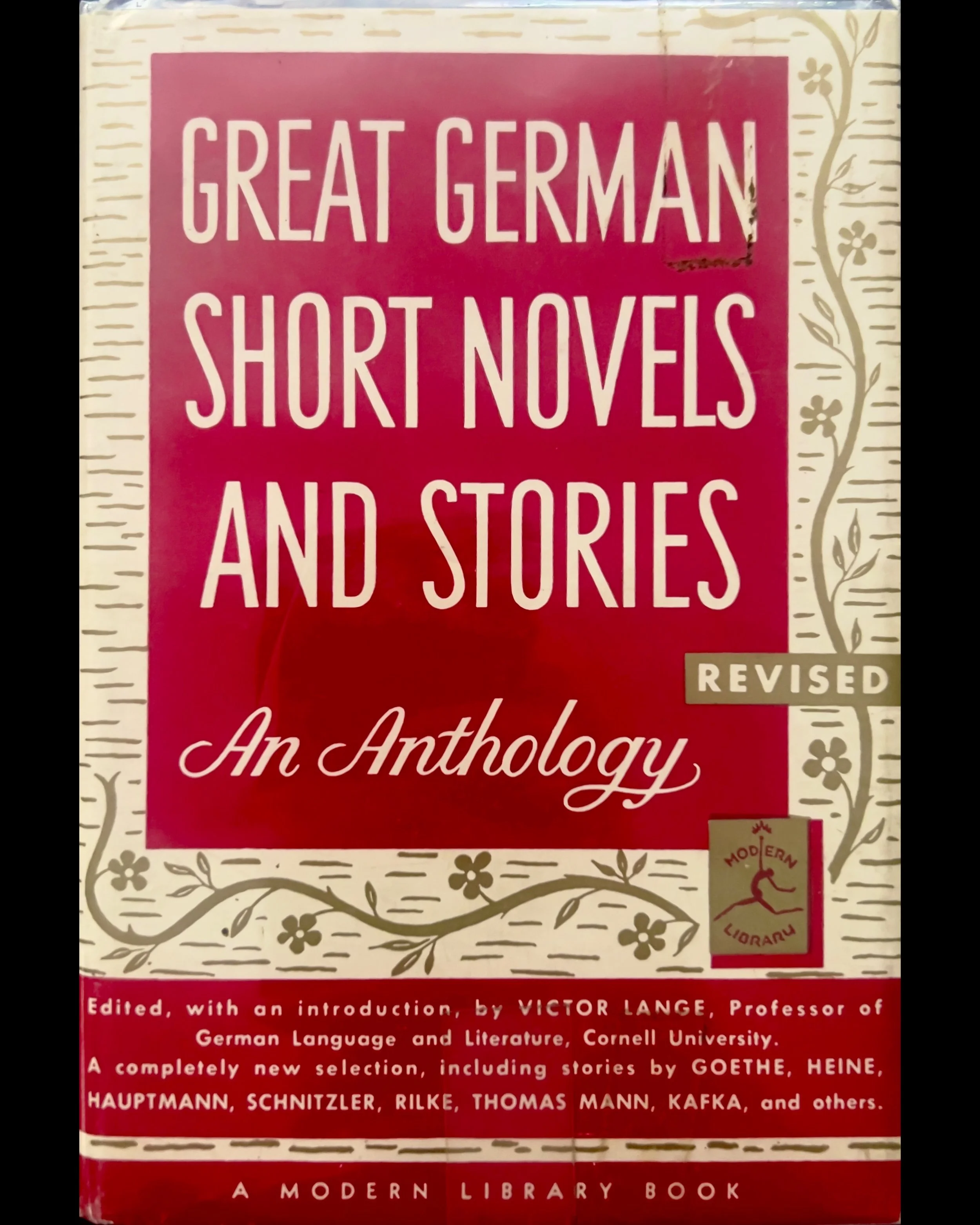 Great German Short Novels And Stories - Victor Lange, ed.