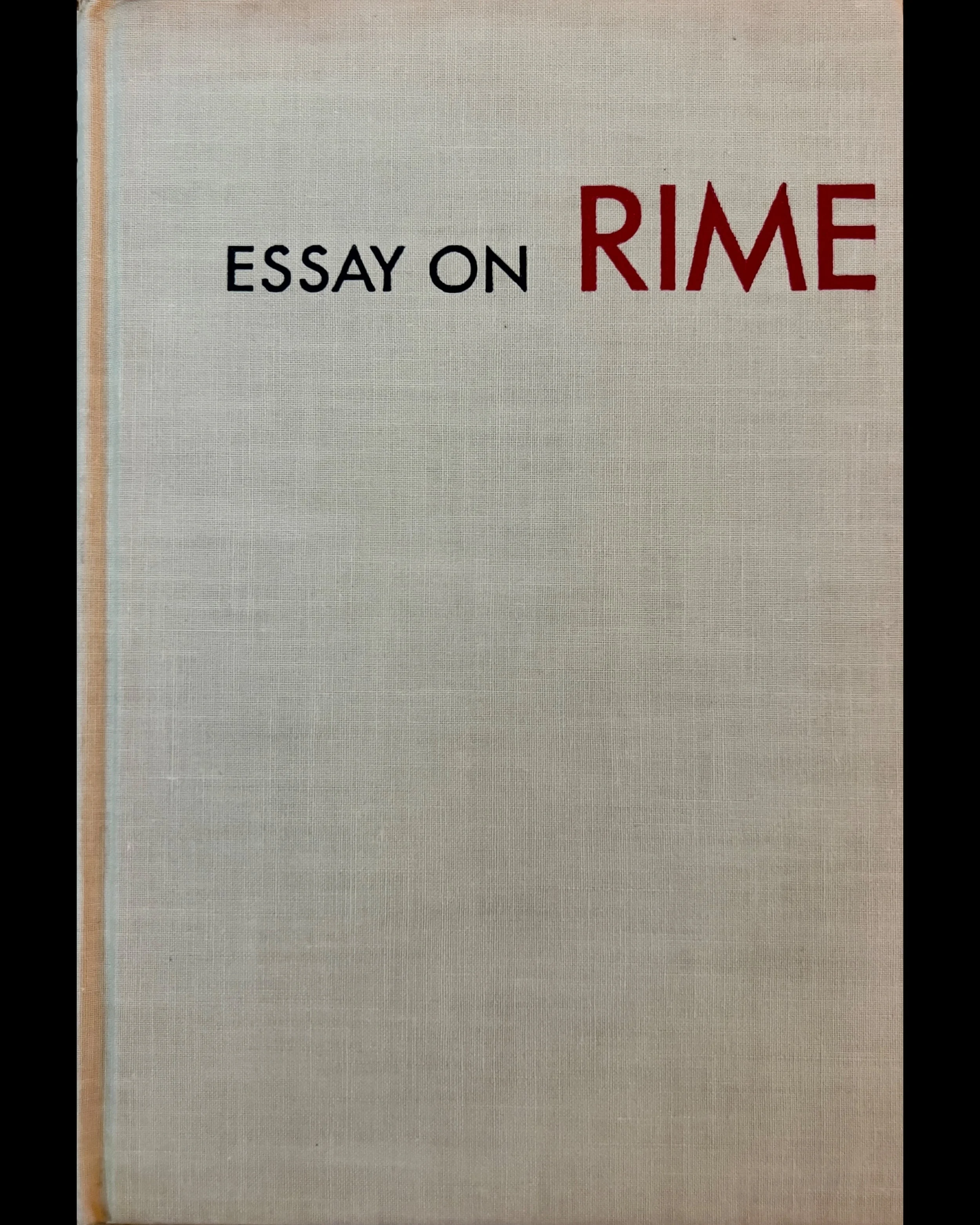 Essay on Rime - Karl Shapiro