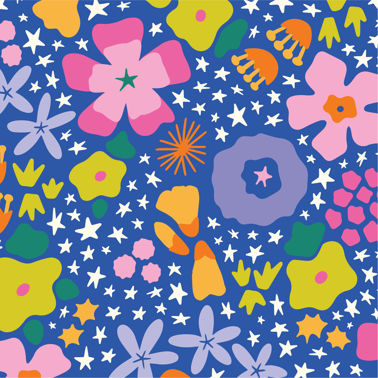Joyful Blooms Blue: FF24A1