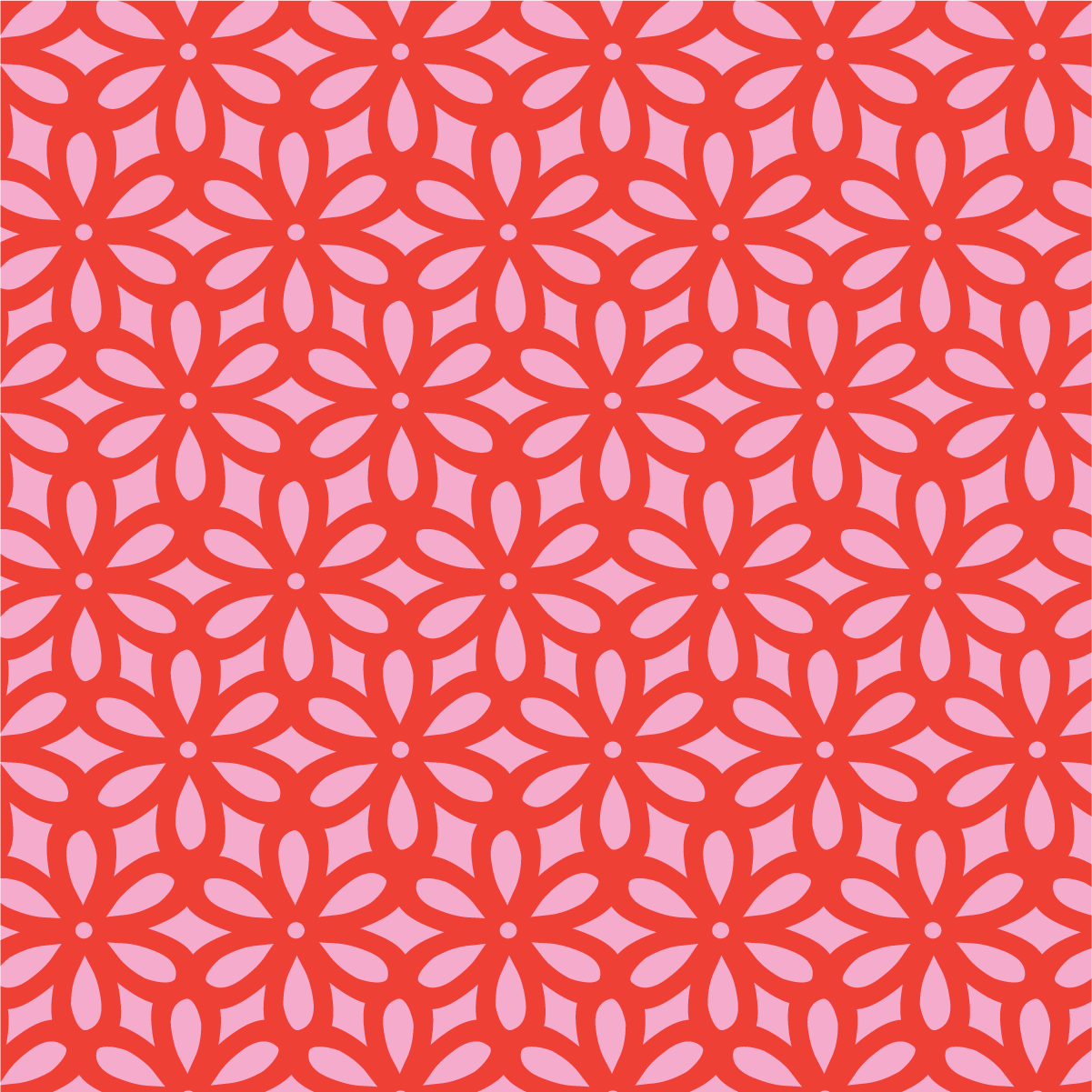 Geometric Daisy Red: FF24A21