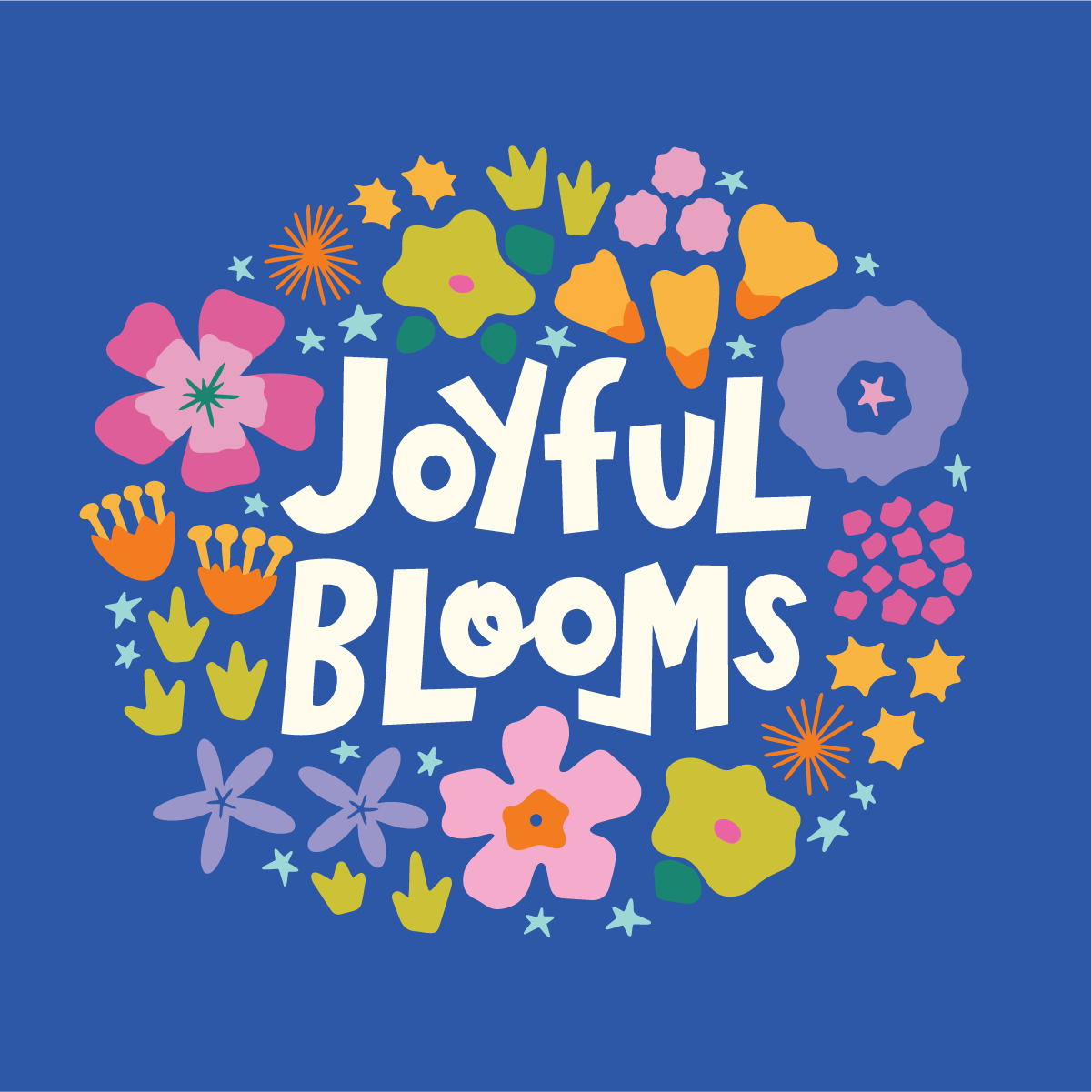 Joyful Blooms Square Art Print test-03.png