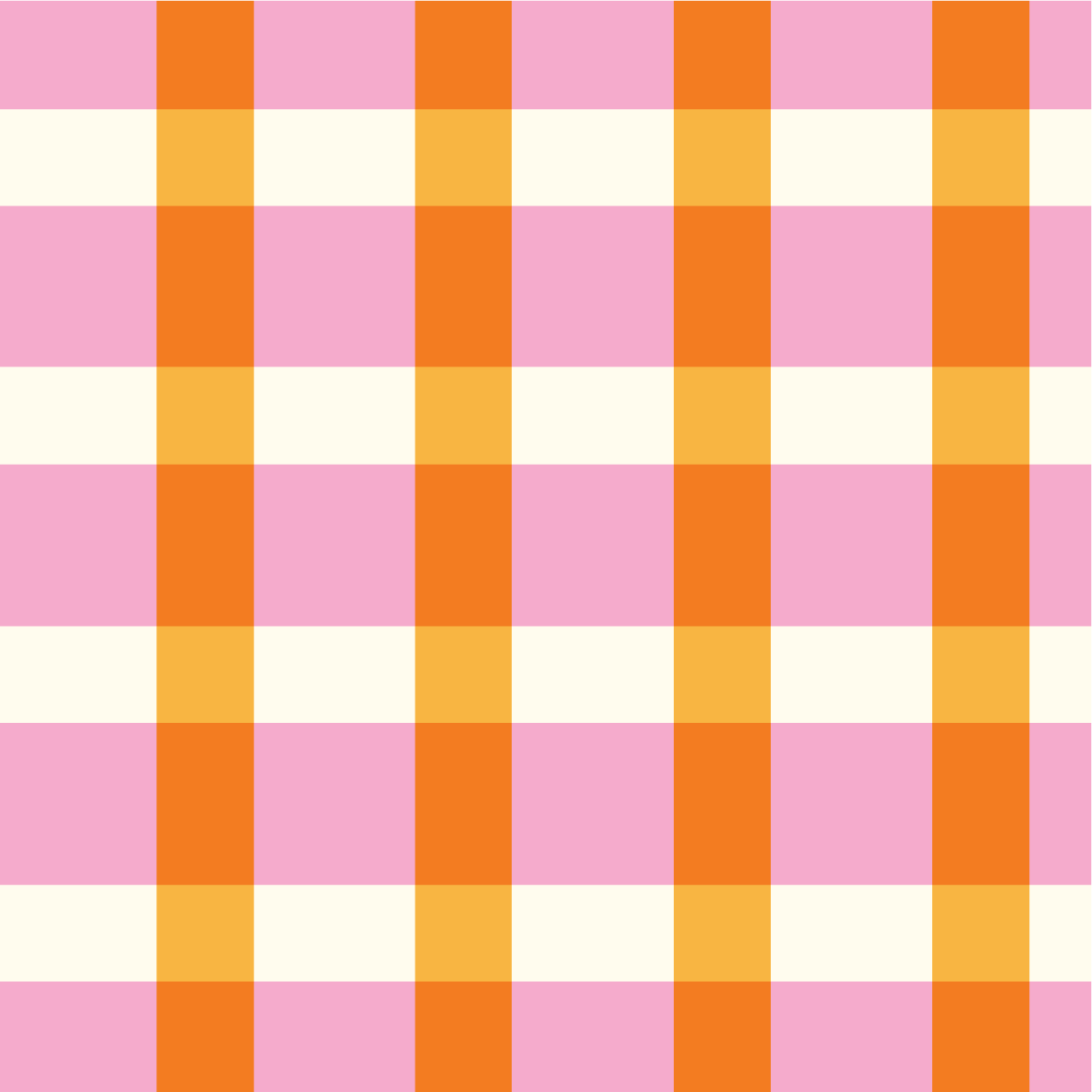 Plaid Pink and Orange: FF24A23