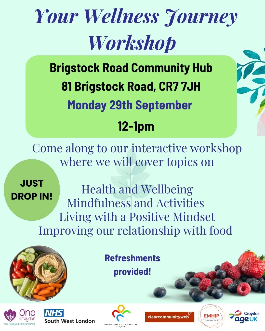 Your Wellness Journey Workshop at Brigstock Road Community Hub