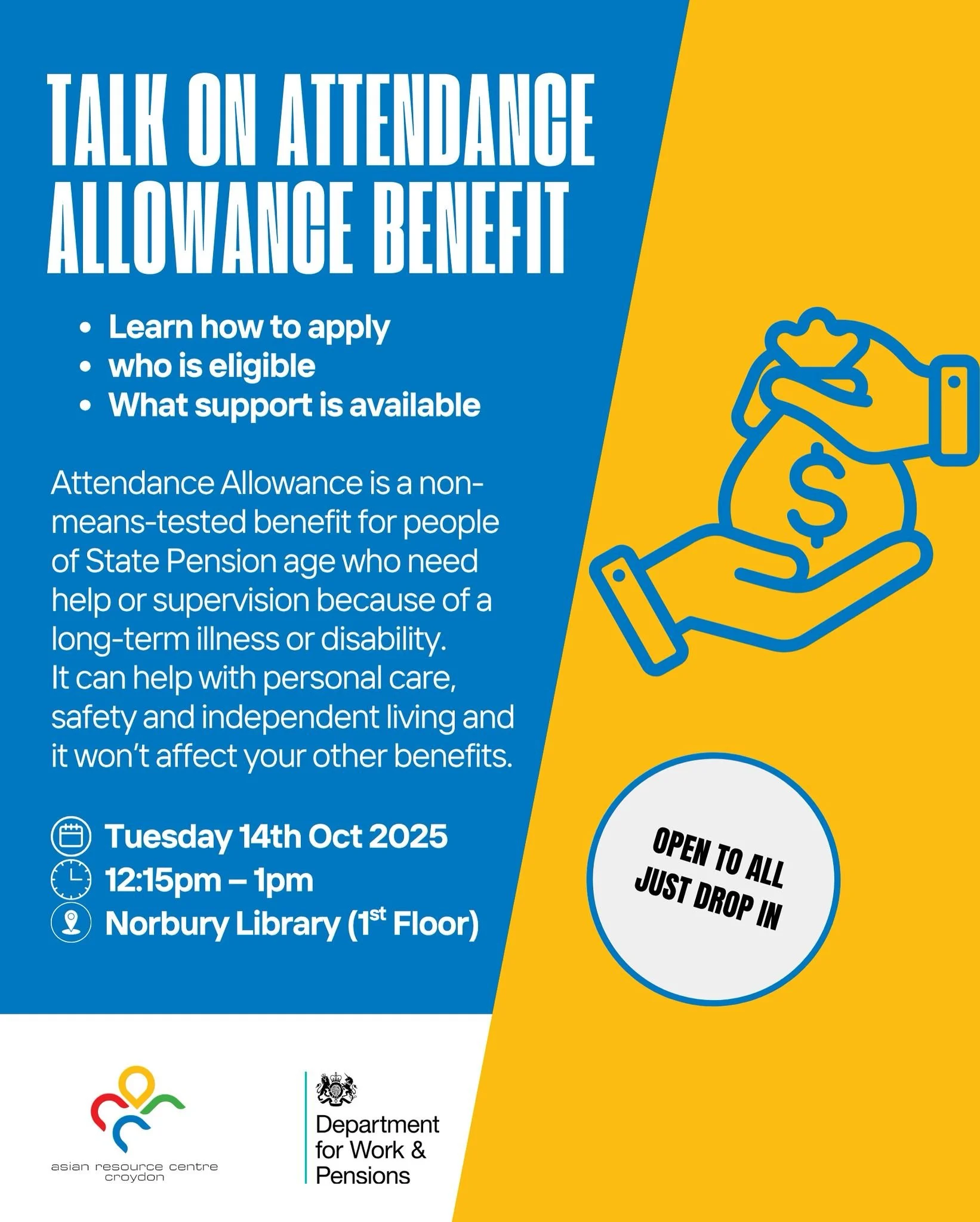 Attendance Allowance Benefit Talk by DWP
