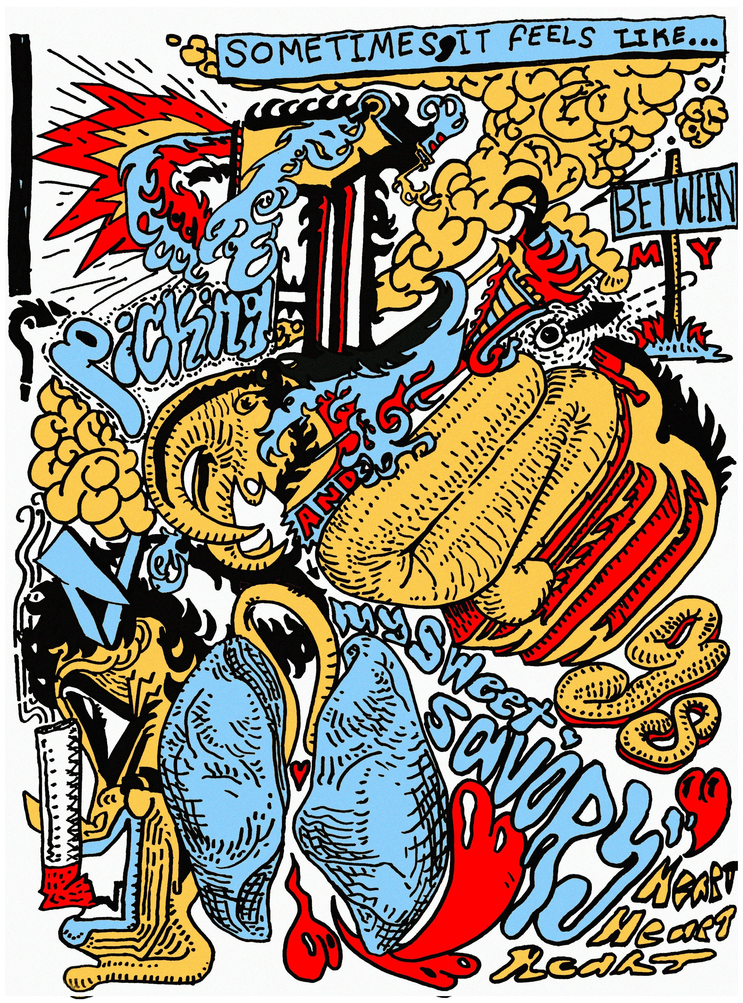 Heart Against Lungs, 2023 - Digital