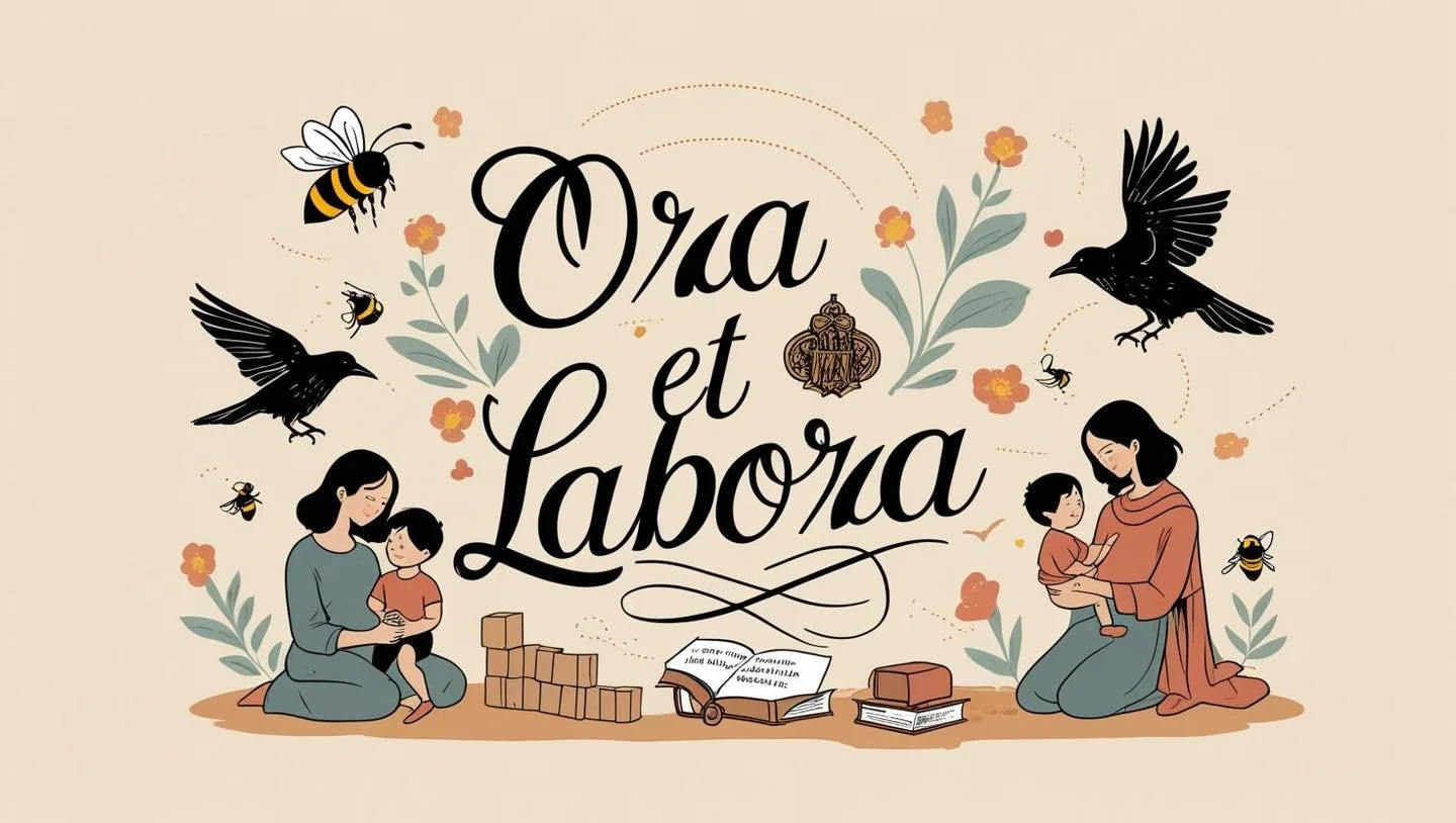 πΏ Ora et Labora — Pray and Work πΏ
Today is the feast of St. Benedict, and I’ll be honest… I forget this motto constantly.
I rush the work. I skip the prayer.
I get caught up in diapers, dishes, deadlines… and sometimes fo