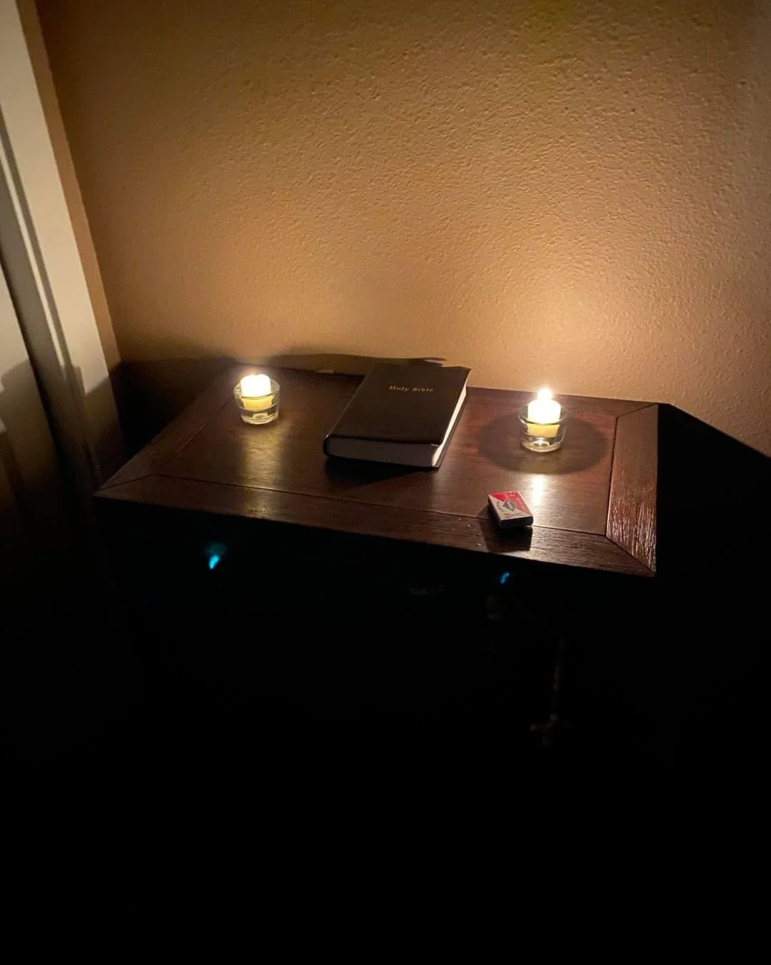 Our prayer table is still coming together, but it finally has a home.

Right now it&rsquo;s simple &mdash; a Bible, a few candles, and a quiet space set aside for prayer. But even unfinished, it already feels like something special.

I&rsquo;ve wante