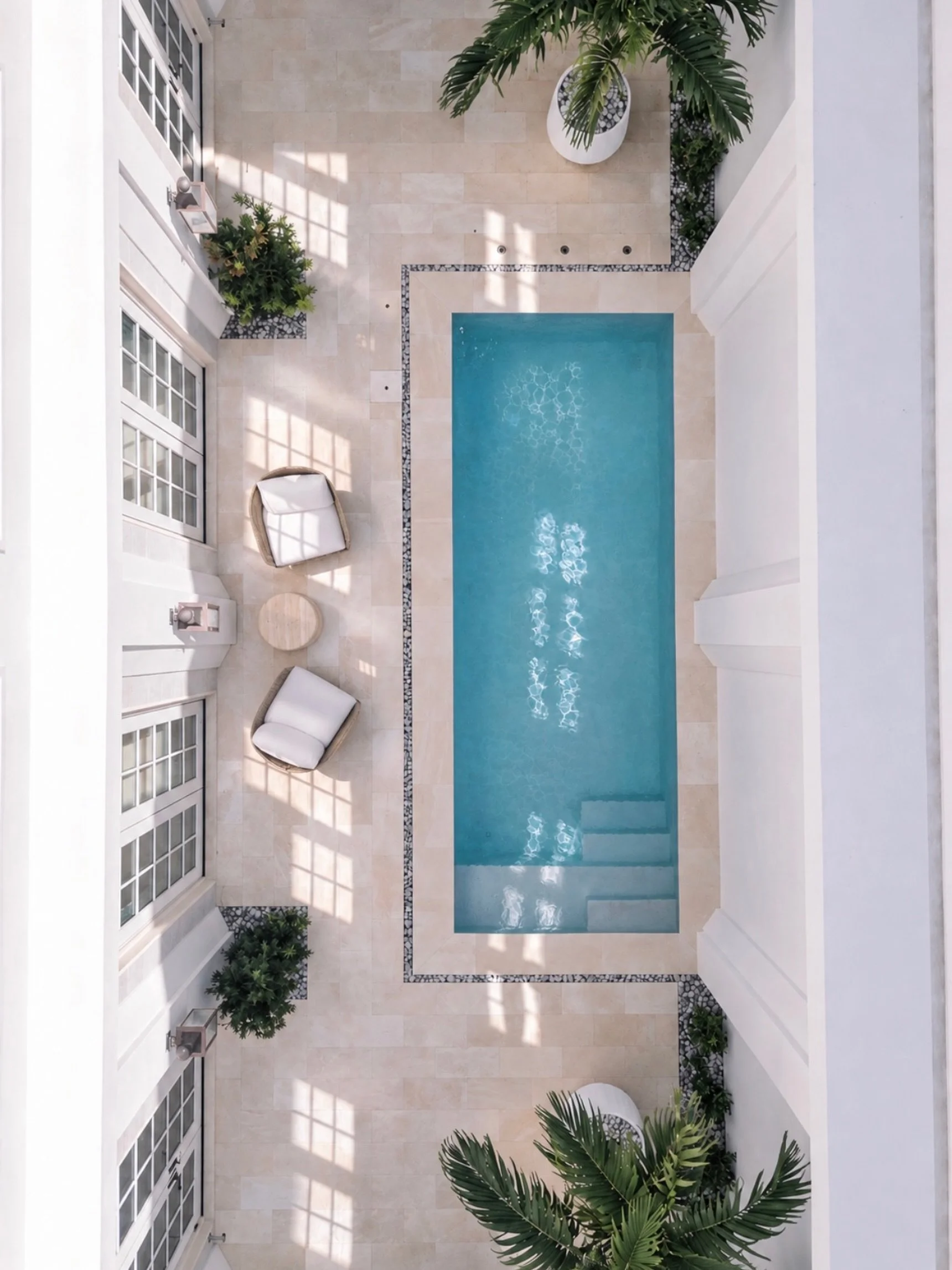Designed to make a splash. 💦 

#residentialarchitecture #alysbeach #pooldesign #exteriordesign #patiodesign