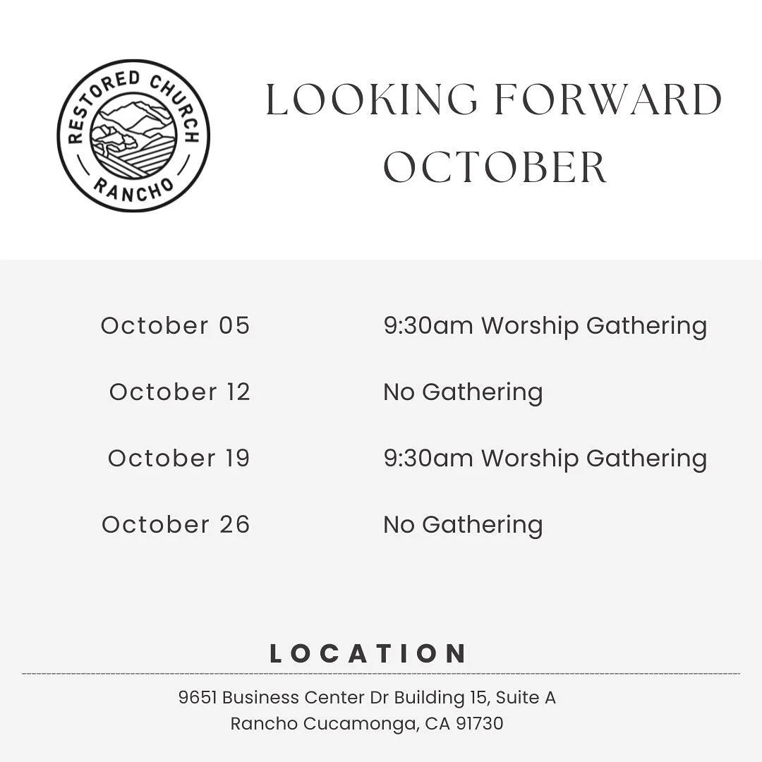 In addition to our Sunday gatherings, gospel community groups (GCs) are meeting on Monday &amp; Thursday evenings. Let a leader know if you need help getting connected to one. The heart beat of our church is sharing a meal together and reminding each