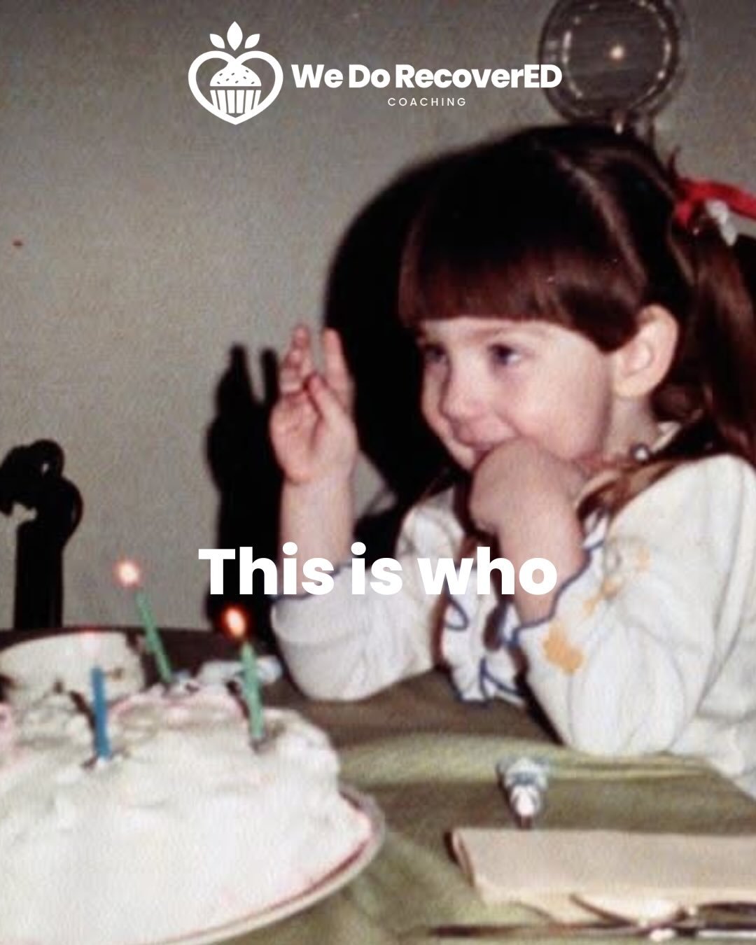 This is who.

A little girl celebrating a birthday, eagerly about to eat cake, delighting in it rather than fearing it.

She had no idea that one day birthdays would feel very different.

Many would come without cake. Without celebration. Years where