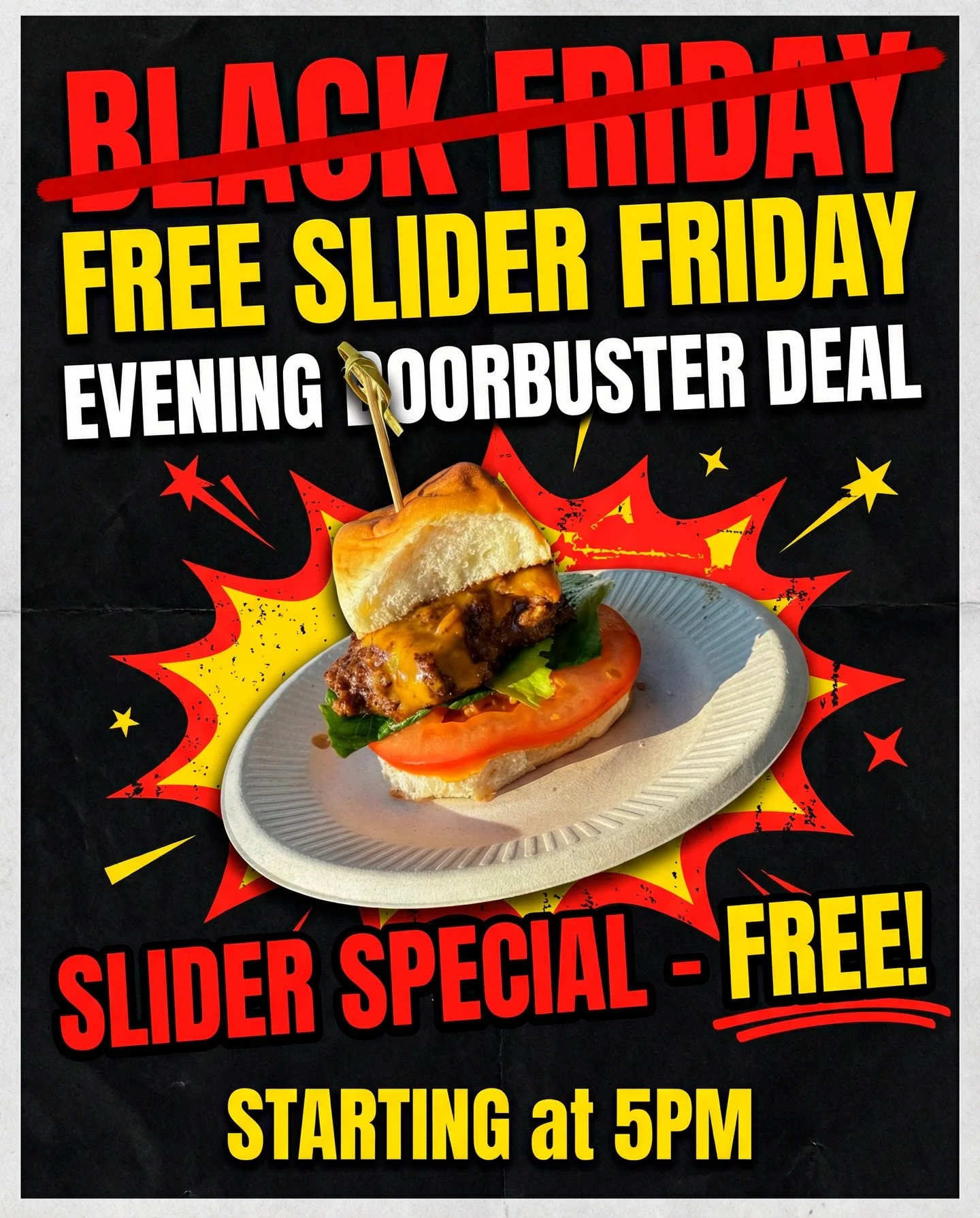 🖤 𝗕𝗹𝗮𝗰𝗸 𝗙𝗿𝗶𝗱𝗮𝘆? 𝗠𝗼𝗿𝗲 𝗹𝗶𝗸𝗲 𝗙𝗥𝗘𝗘 𝗦𝗹𝗶𝗱𝗲𝗿 𝗙𝗿𝗶𝗱𝗮𝘆 🍔

Forget the lines and chaos, the real 𝙥𝙖𝙩𝙞𝙤 𝙗𝙪𝙨𝙩𝙚𝙧 deal is right here at Uptown. 😎🔥

Chef @nickrayclark will be on the patio starting at 𝟱𝗣𝗠, slinging