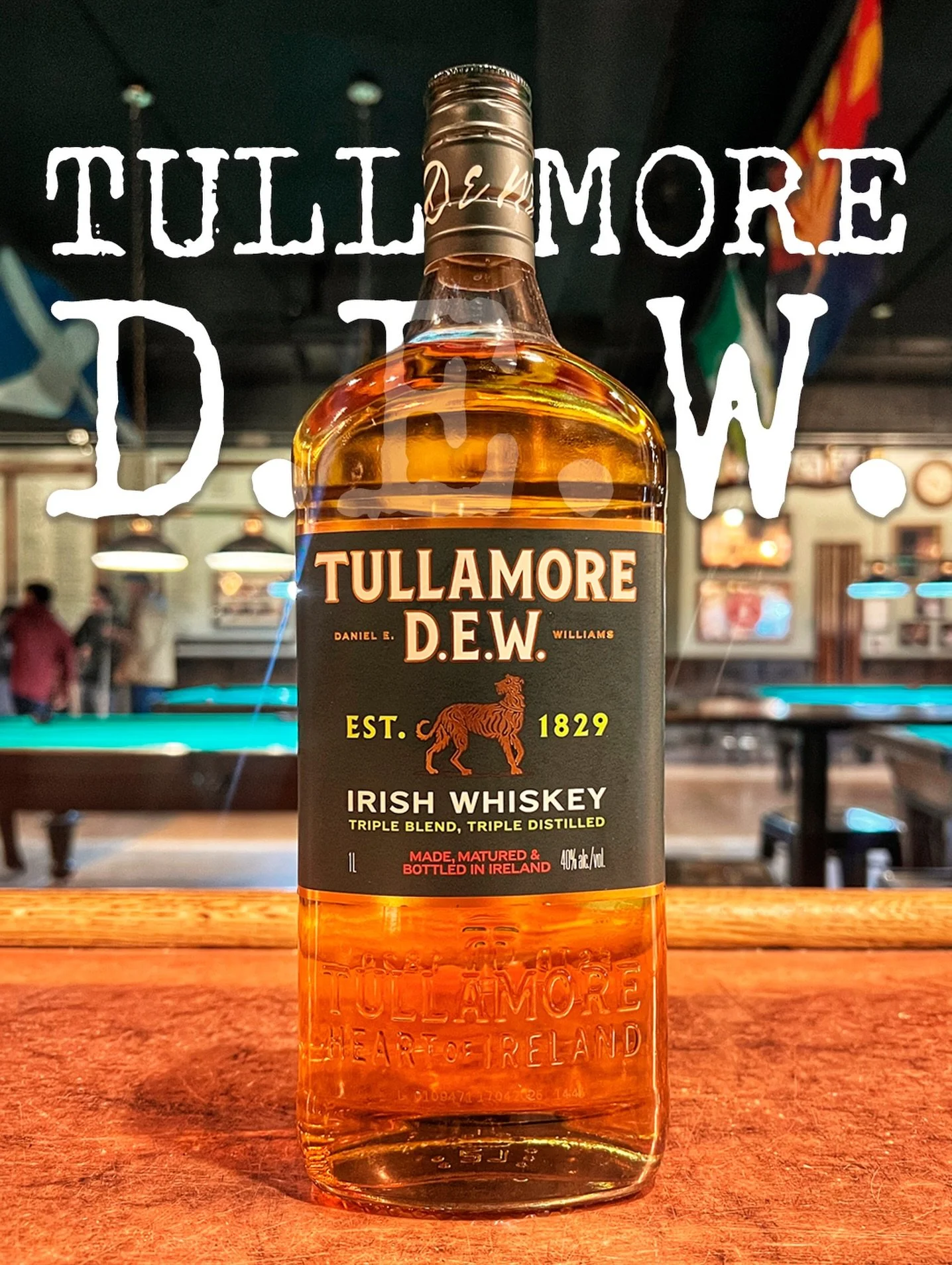 🥃☘️ Today&rsquo;s whiskey special is a classic for a reason. ☘️🥃

Tullamore D.E.W. is on special today for $5 + tax, making it a perfect excuse to enjoy one of Ireland&rsquo;s most approachable pours.

Smooth, balanced, and triple distilled, Tullam