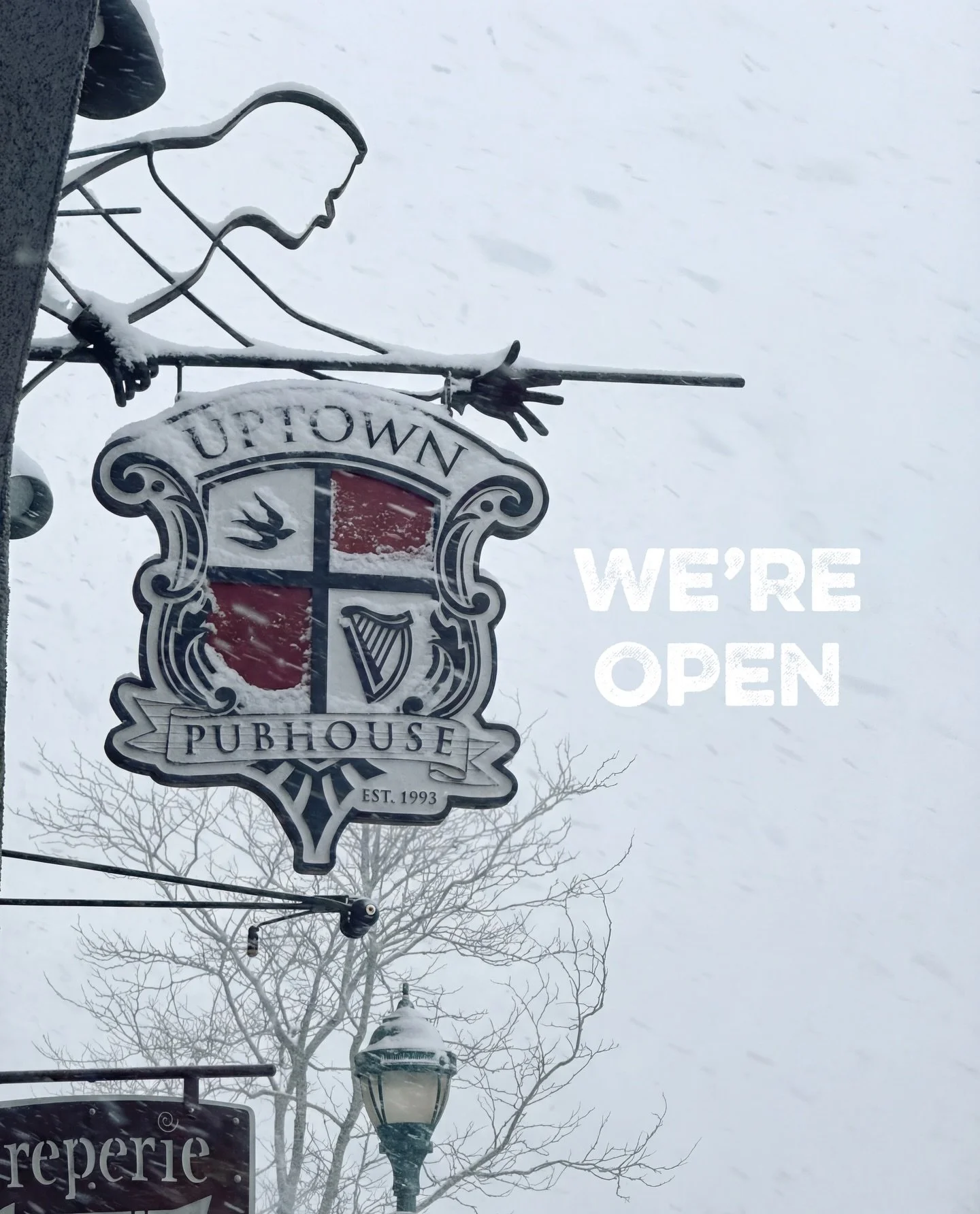 ❄️🌬️ The wind is whipping, snow is flying, the are schools closed&hellip; But we&rsquo;re open. 🔥🍺

If you&rsquo;re venturing out, be safe and take it slow. And when you&rsquo;re ready to thaw out, come warm up with us. Hot drinks, good food, and 