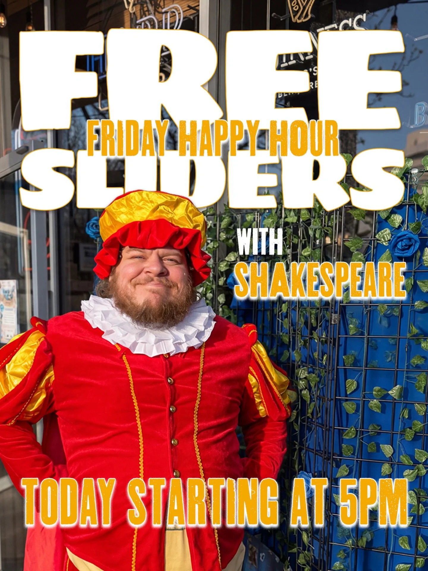🎭🍔 The celebration continues&hellip;

After last night&rsquo;s Shakespearean festivities, Chef Nick is staying in character, embodying the Bard himself while delivering his finest performance yet&hellip; as an excellent chef.

He&rsquo;ll be on the