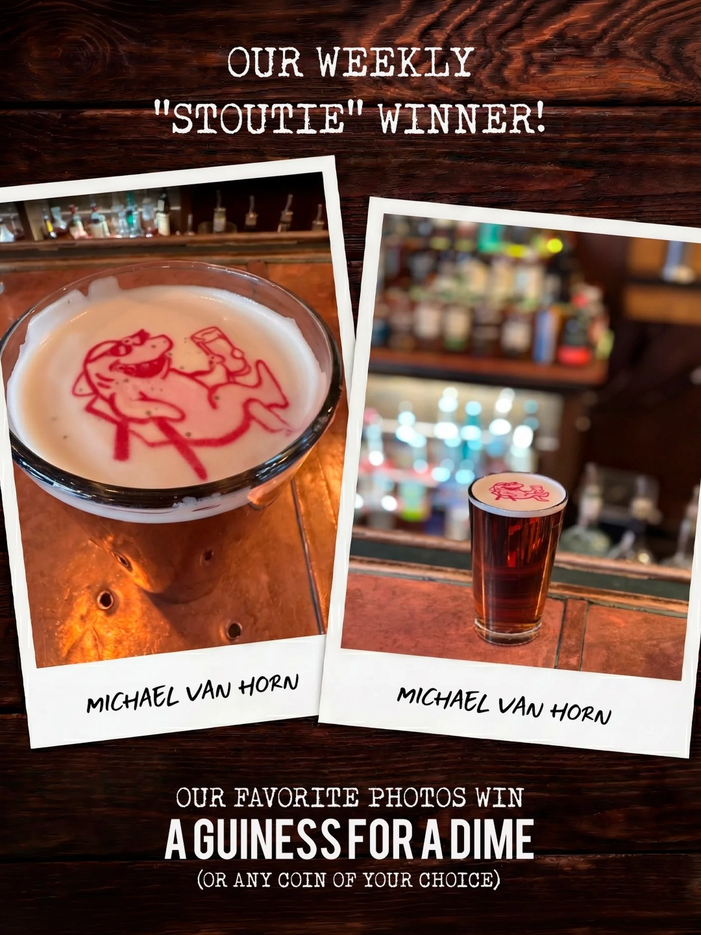 ☘️🍺 This week&rsquo;s Stoutie winner comes courtesy of Michael Van Horn! 🍺☘️

With not one, but two great photos that capture the fun spirit we are going for. Michael got a few bonus points because he used his Stouties to drop us a very nice review