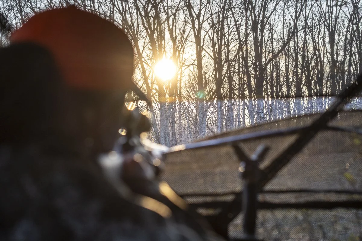 Hunting for the perfect shot.