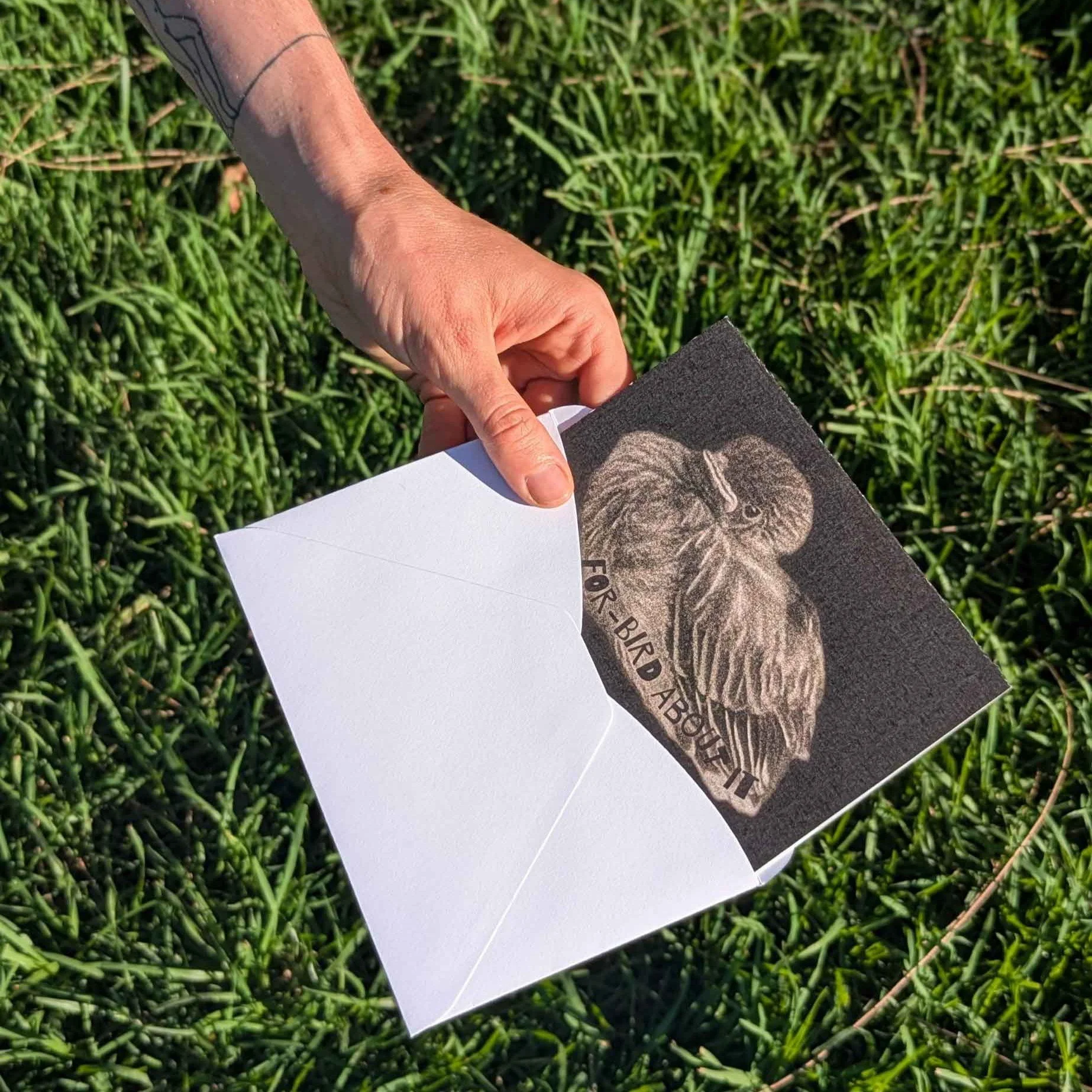 Recycled Paper Greeting Card - ForBIRD About It