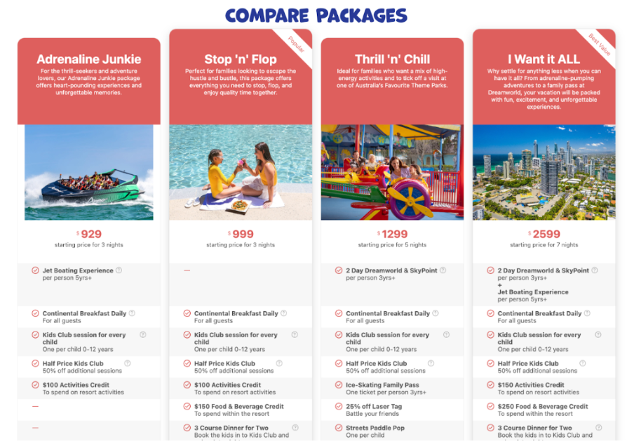 Paradise packages