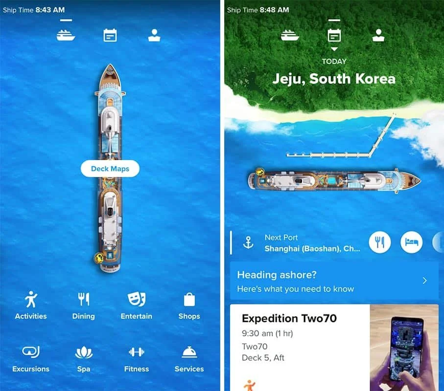 An image of the royal carribean app