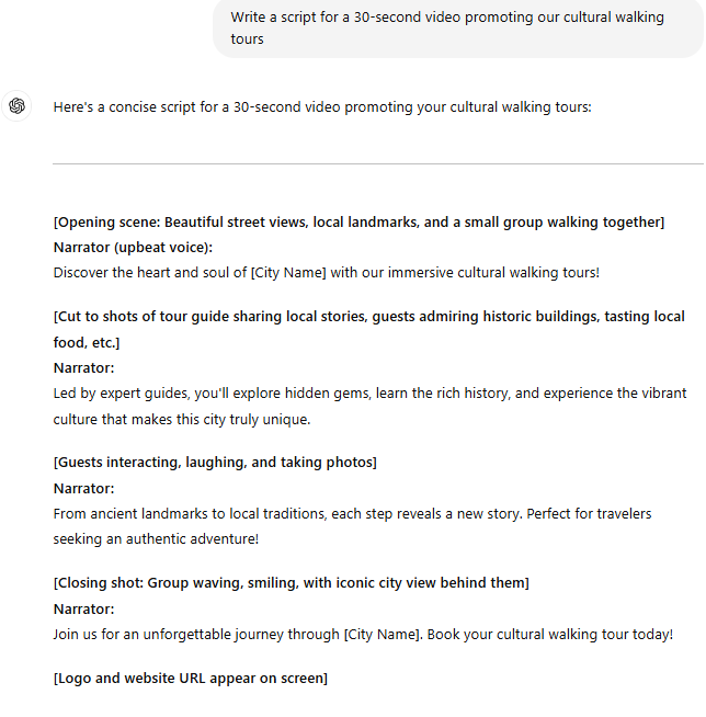 sample chatgpt prompt