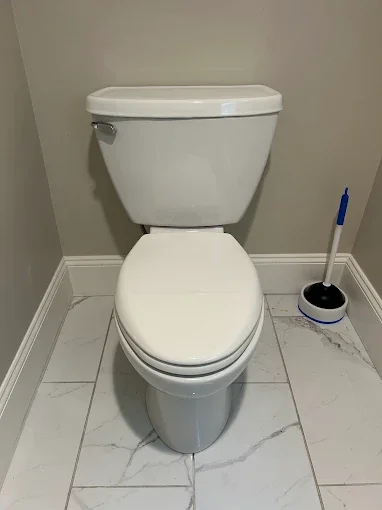 White bathroom toilet