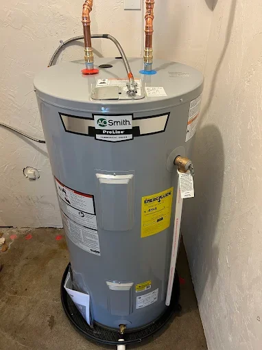 Water heater and supply lines