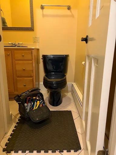 Bathroom work area and tools
