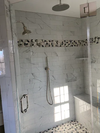 Tiled shower enclosure