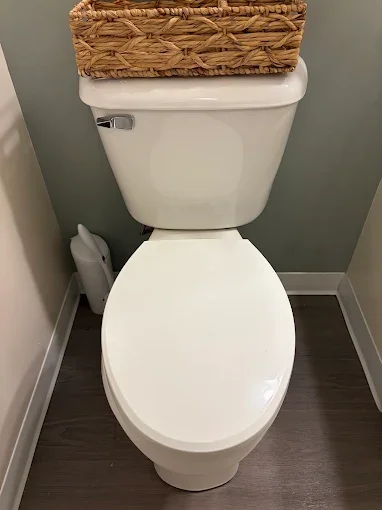 White bathroom toilet