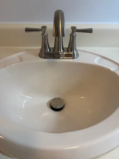 Bathroom sink and faucet