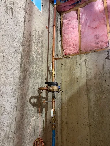 Copper piping and valves