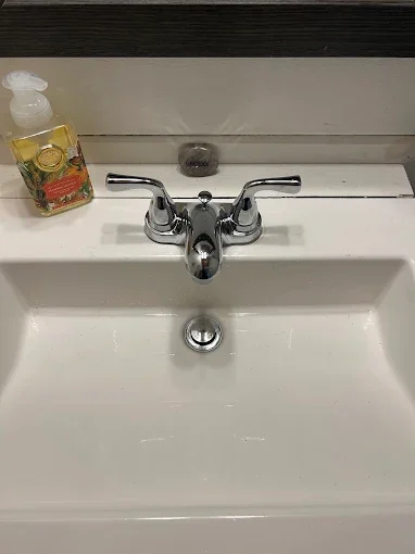 Bathroom sink and faucet