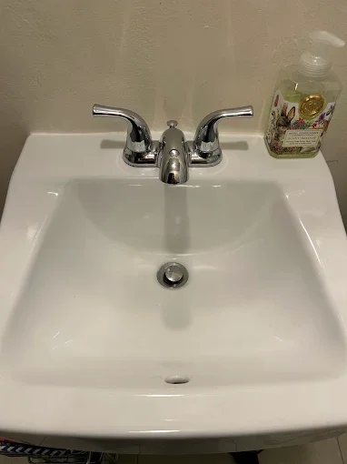 Bathroom sink and faucet