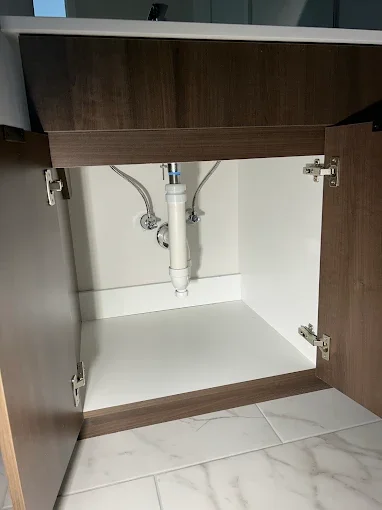 Vanity drain and supply lines
