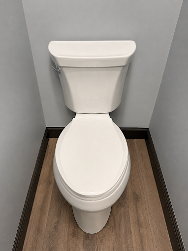 White bathroom toilet