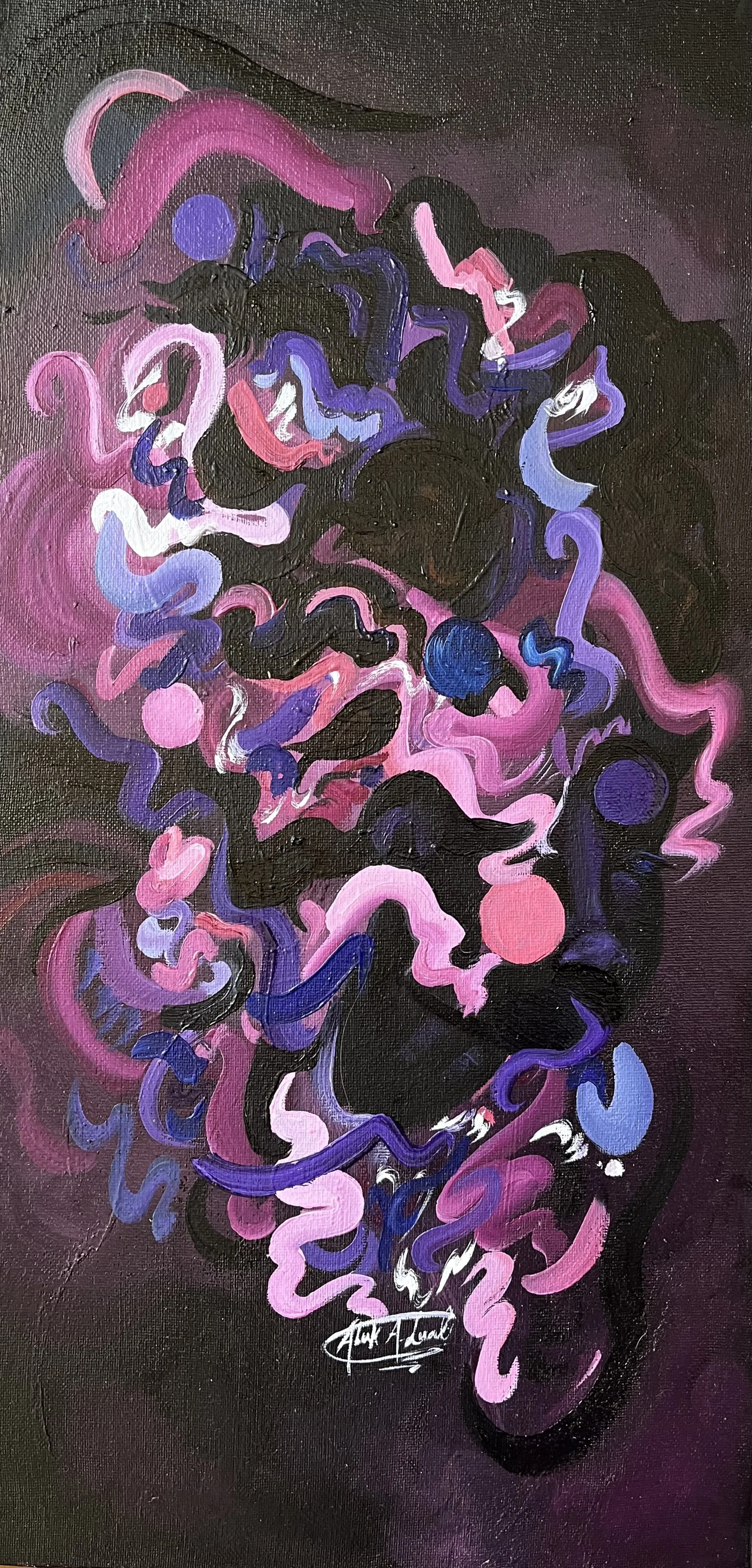 "Lingering in the Darkness Pt. 2"
Oil Painting on Canvas
12x24"
2022