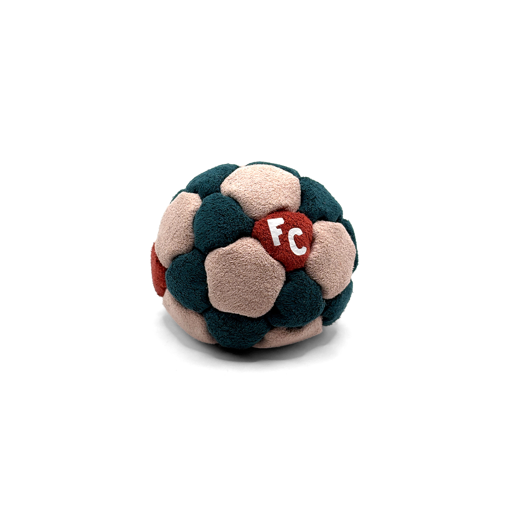 32 Panel Kicker - Teal, Light Pink and Dark Orange Pro Foot Clan Footbag
