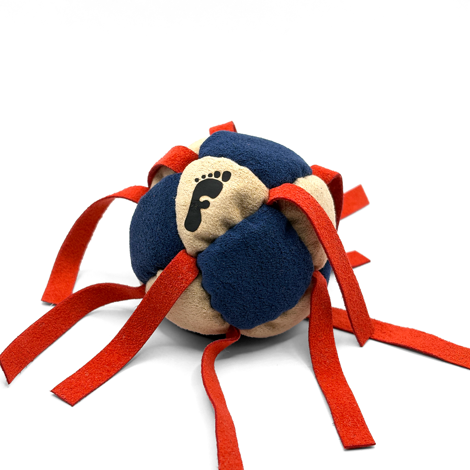 14 Panel Ribbon Freestyle - Navy, Tan and Red Pro Foot Clan Footbag