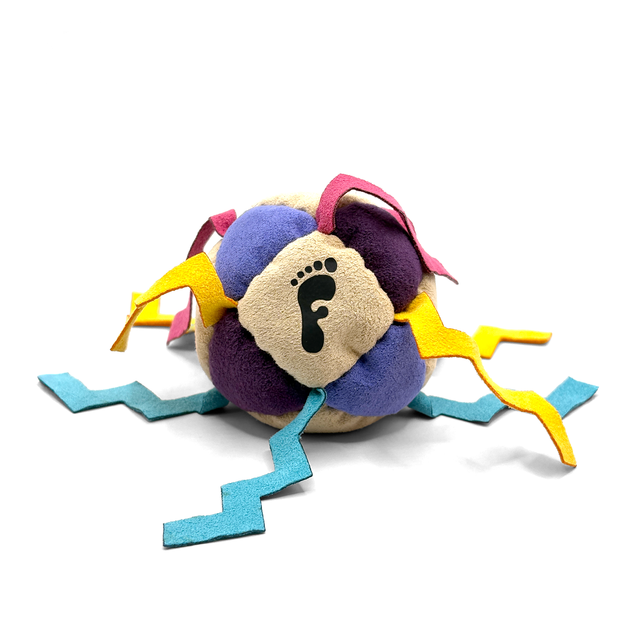 14 Panel Confetti Bag Hybrid - Tan, Purple, Dark Purple, Pink, Yellow and Blue Pro Foot Clan Footbag