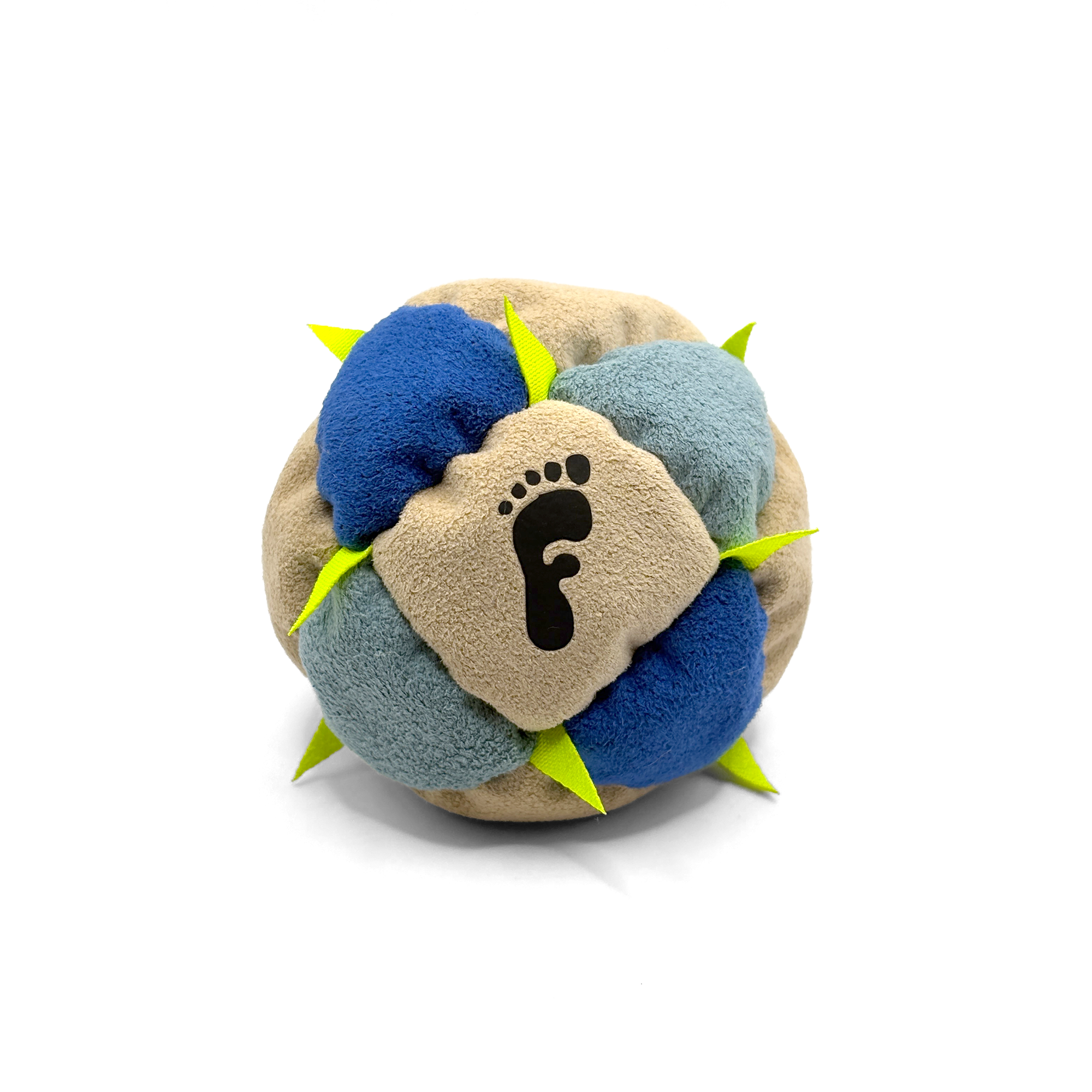 14 Panel Spike Freestyle - Tan, Blue and Light Blue Pro Foot Clan Footbag
