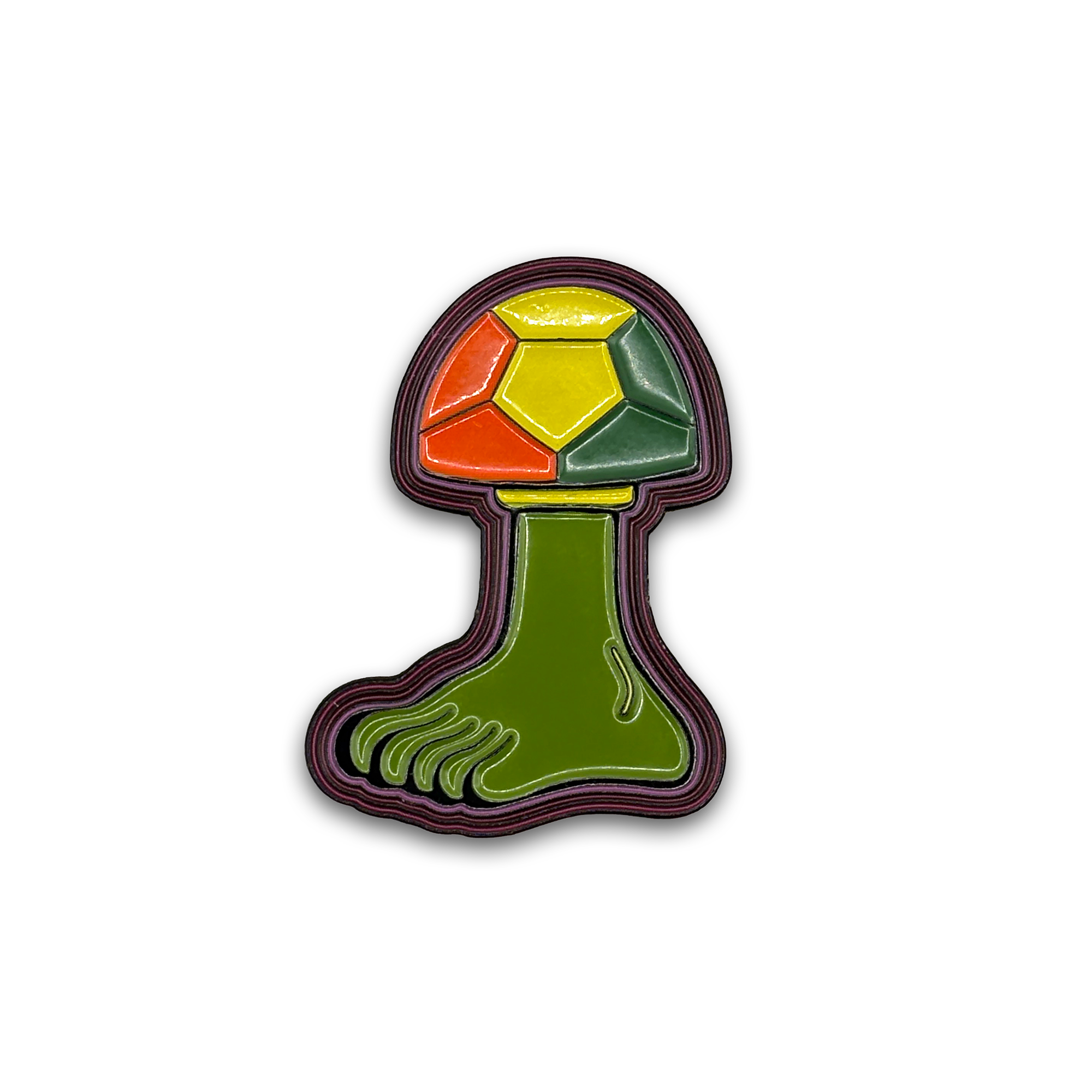 Foot Shroom Enamel Pin - Foot Clan x Tript Out