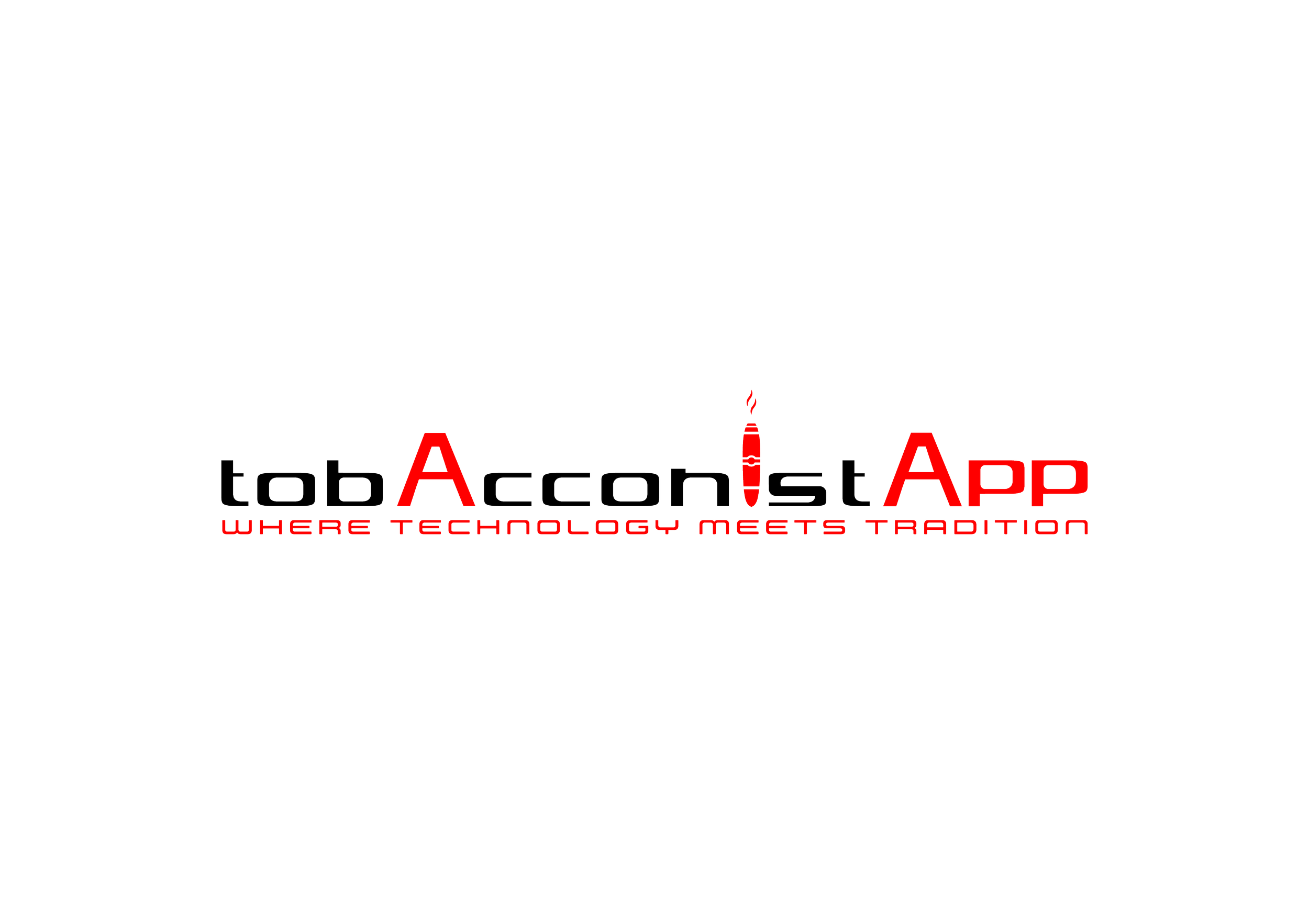 Logo for tabAccidentApp with a red and black color scheme, featuring a stylized torch with a flame, and the tagline 'Where Technology Meets Tradition.'