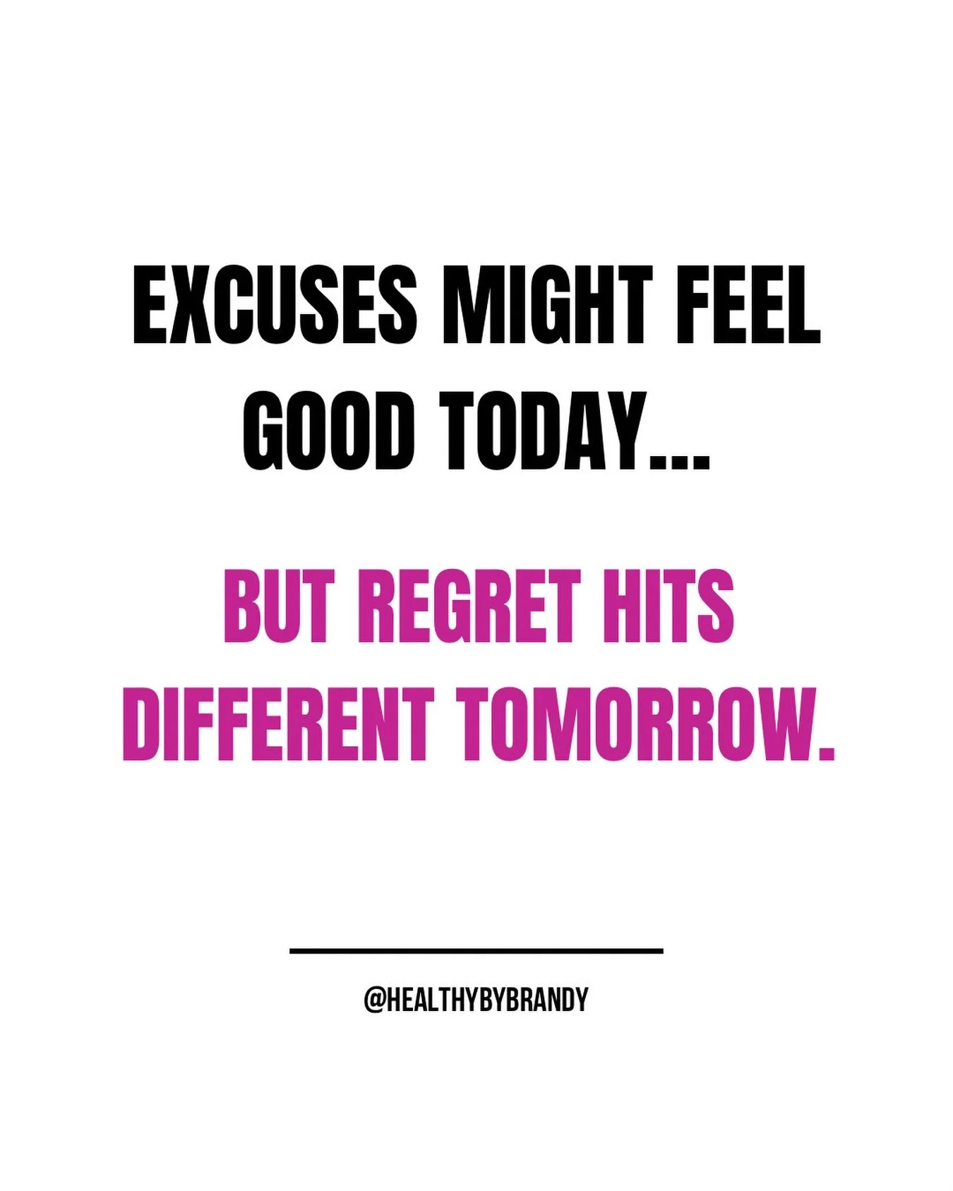 The excuse always sounds really convincing in the moment 👀
⠀⠀⠀⠀⠀⠀⠀⠀⠀
&ldquo;I&rsquo;ll start tomorrow.&rdquo;
&ldquo;I&rsquo;m too tired.&rdquo;
&ldquo;It won&rsquo;t matter.&rdquo;
⠀⠀⠀⠀⠀⠀⠀⠀⠀
And I get it&hellip; choosing the workout, the walk, the 