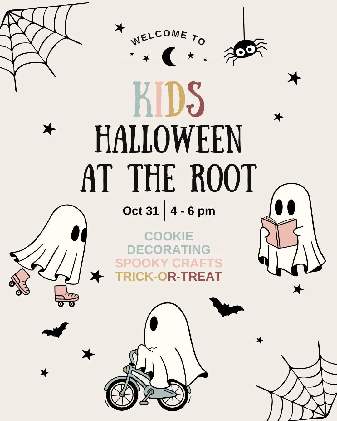 Little monsters, this one’s for you π»
Join us on Halloween afternoon (4–6 pm) for cookie decorating, spooky crafts, and a round of trick-or-treating through the café. Costumes very much encouraged — the crazier, the better.
