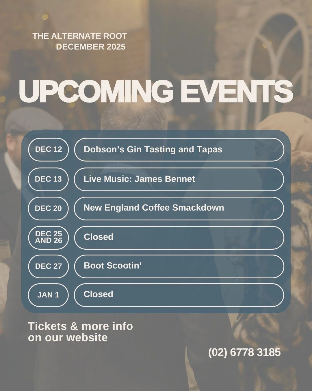 How is it December already? 

We&rsquo;ve got a bunch of fun things lined up this month, so jump onto the website and check out our &ldquo;What&rsquo;s On&rdquo; page for all the deets. 

We&rsquo;d love to see you in the mix.